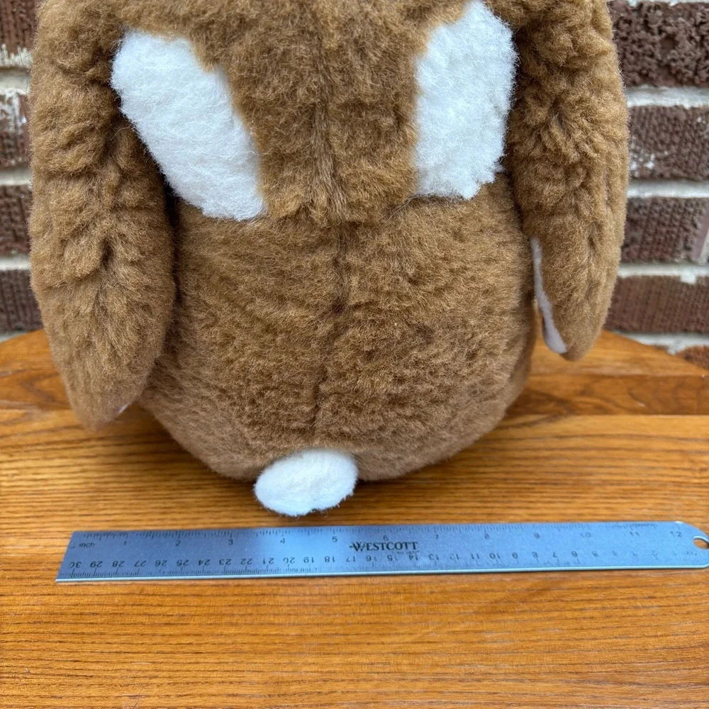 Bunny Rabbit with Baby Carrot Plush Easter Stuffed Animal Soft Tan Collectible